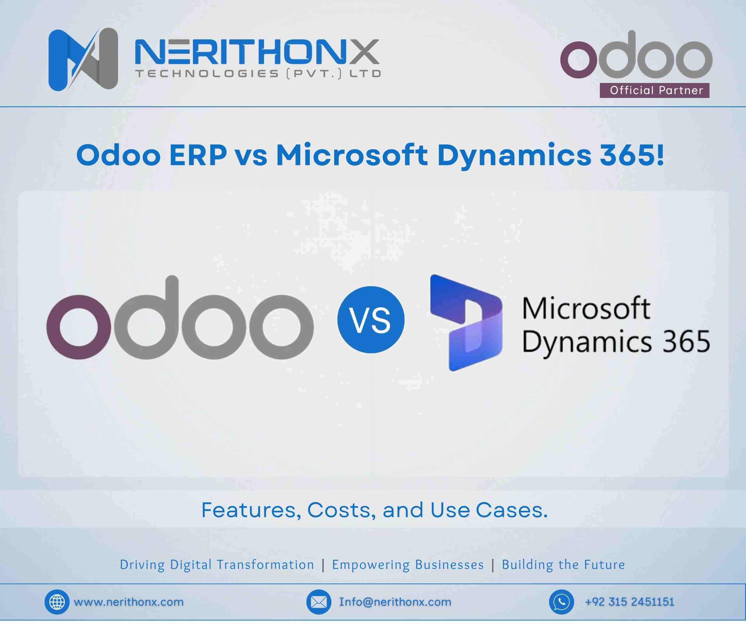 Odoo ERP vs Microsoft Dynamics 365