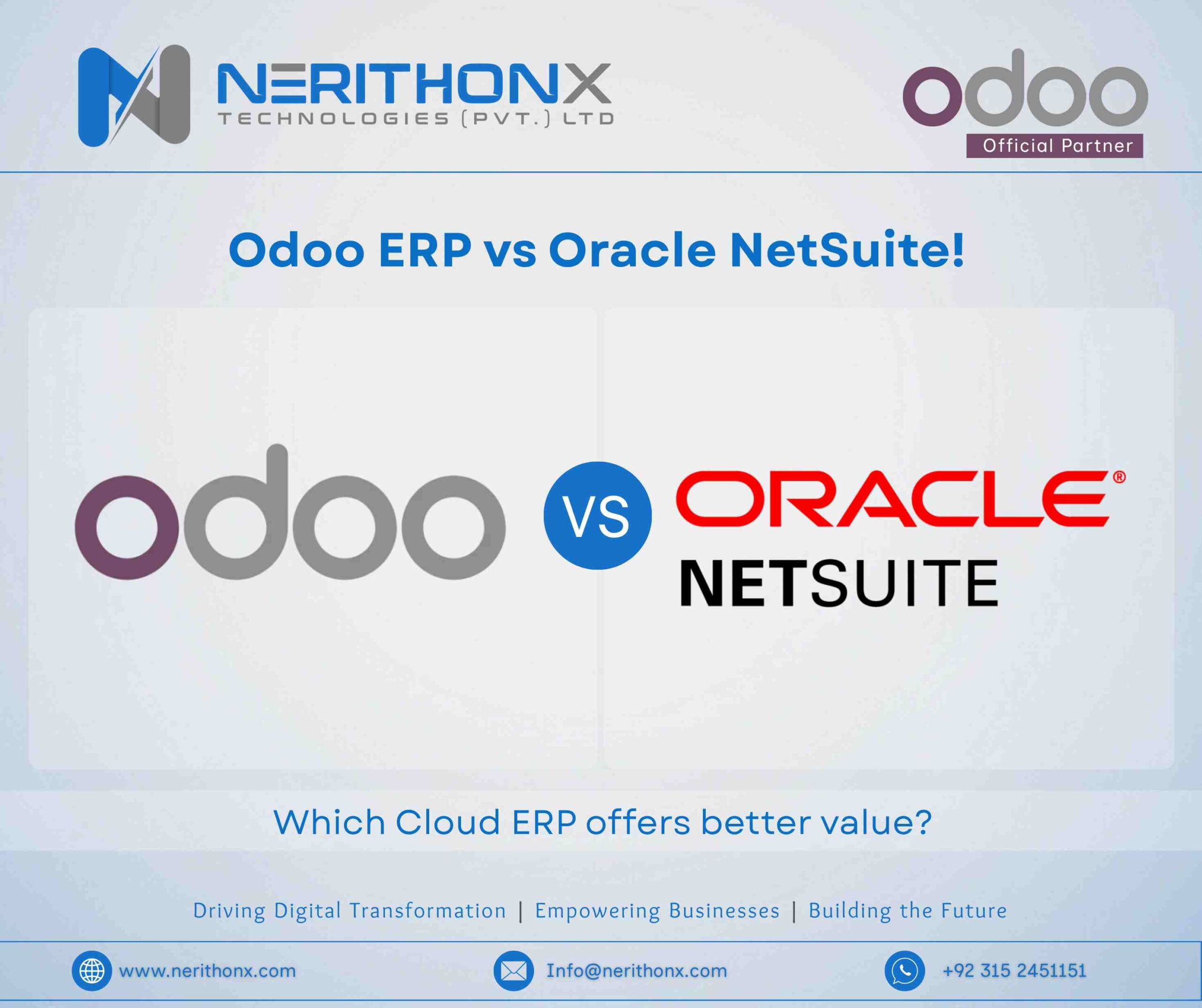 Odoo ERP vs Oracle NetSuite
