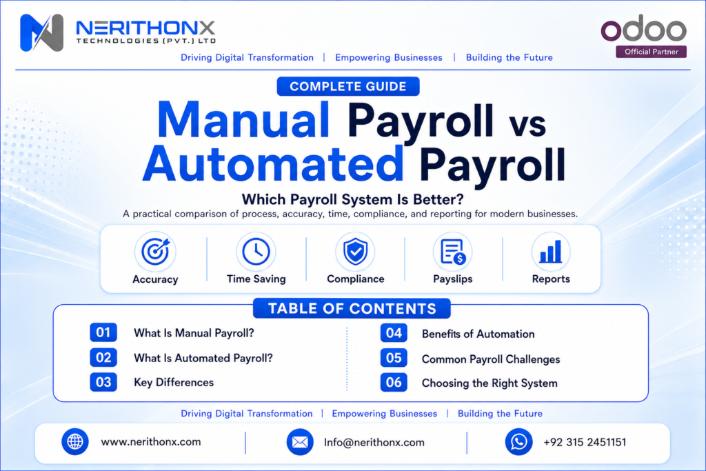 Manual payroll vs automated HR payroll management system comparison