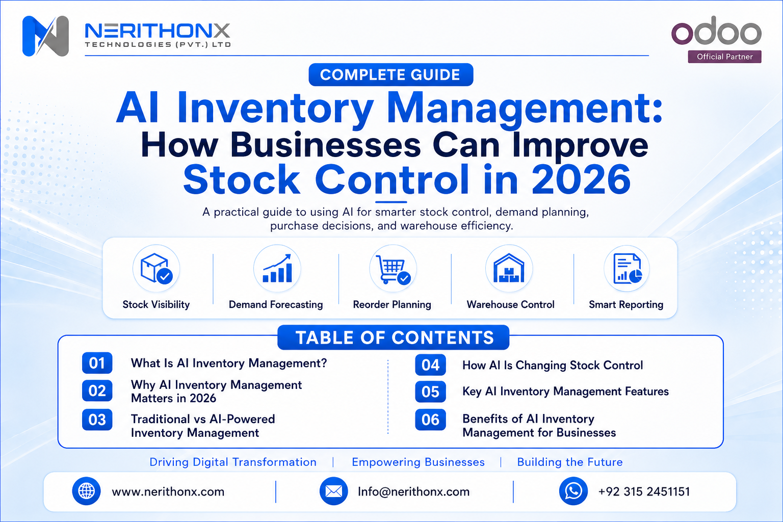 AI inventory management dashboard for stock control in 2026