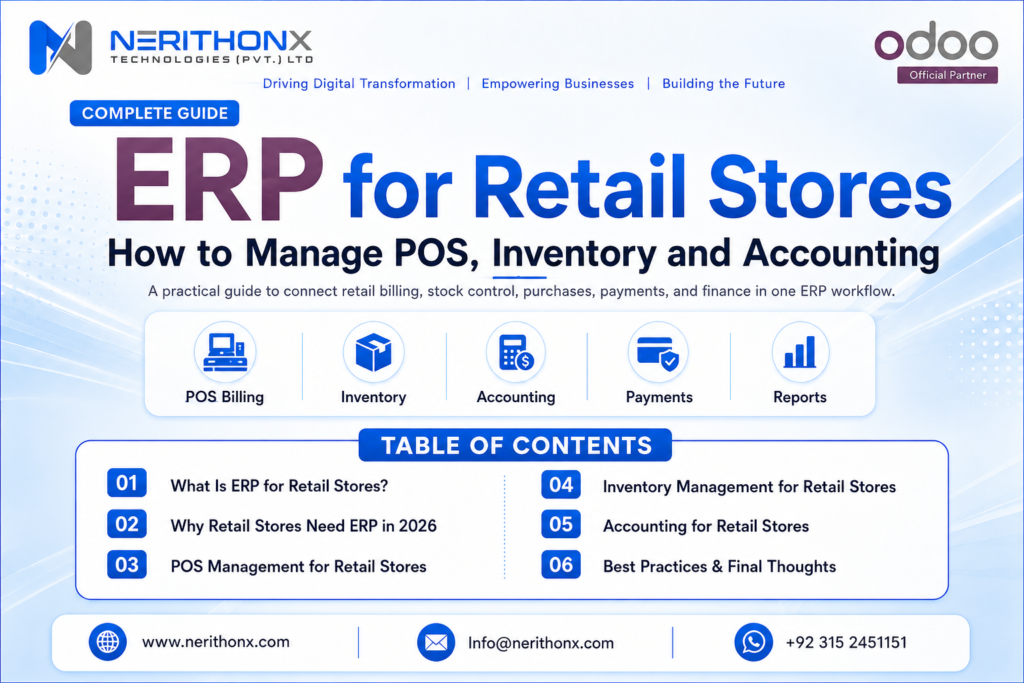 ERP for retail stores connecting POS inventory and accounting