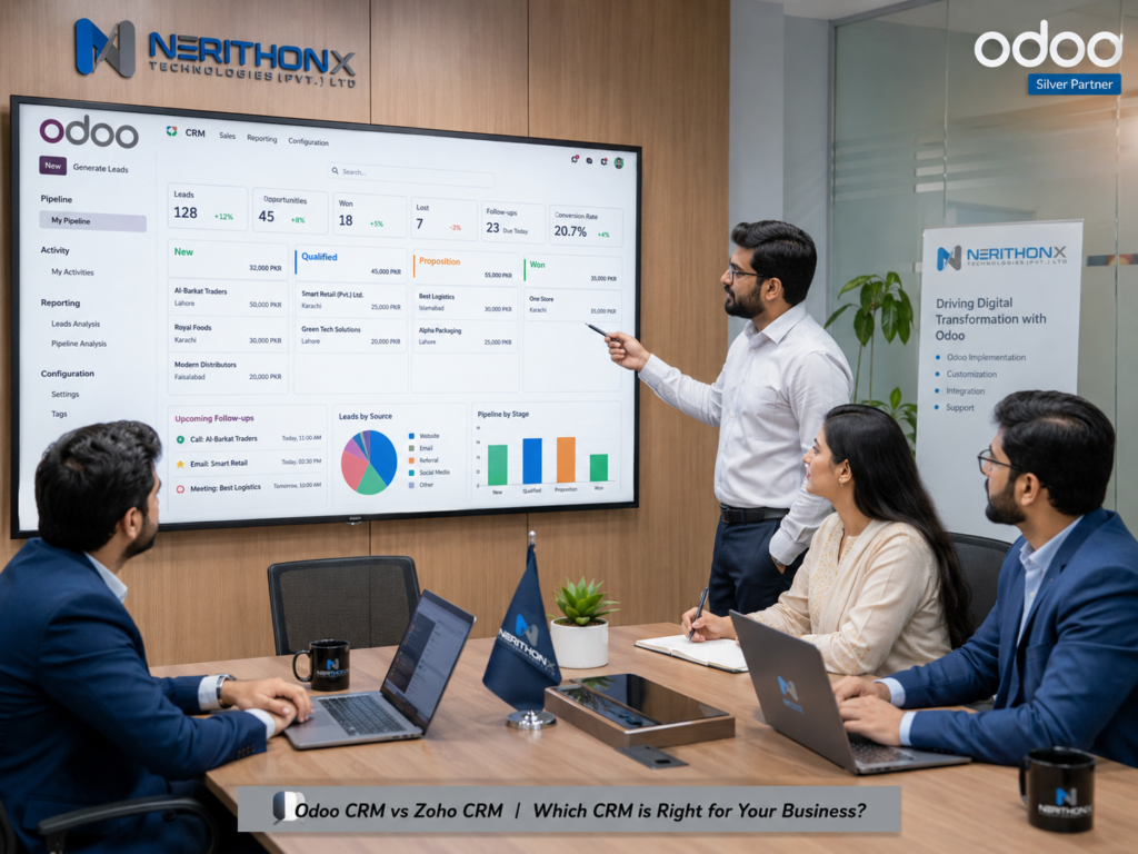 Pakistani sales team using CRM software for lead management