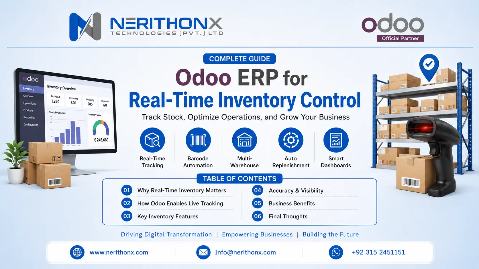 Odoo ERP for Real-Time Inventory Control blog featured image