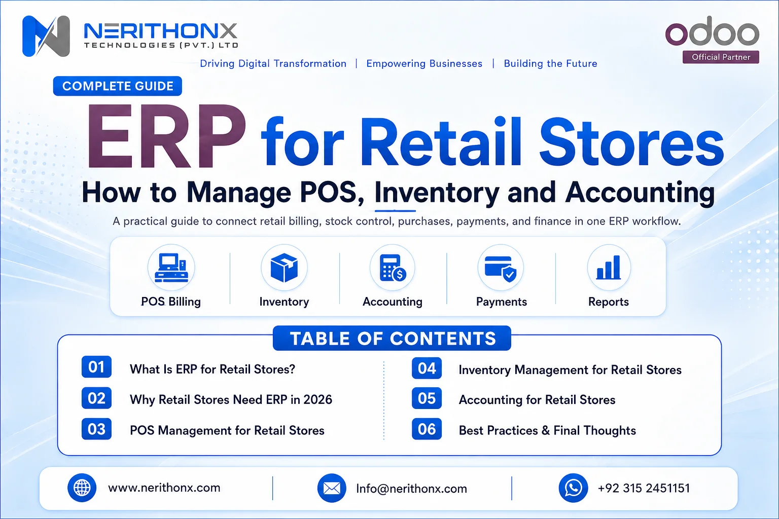 ERP for retail stores connecting POS inventory and accounting