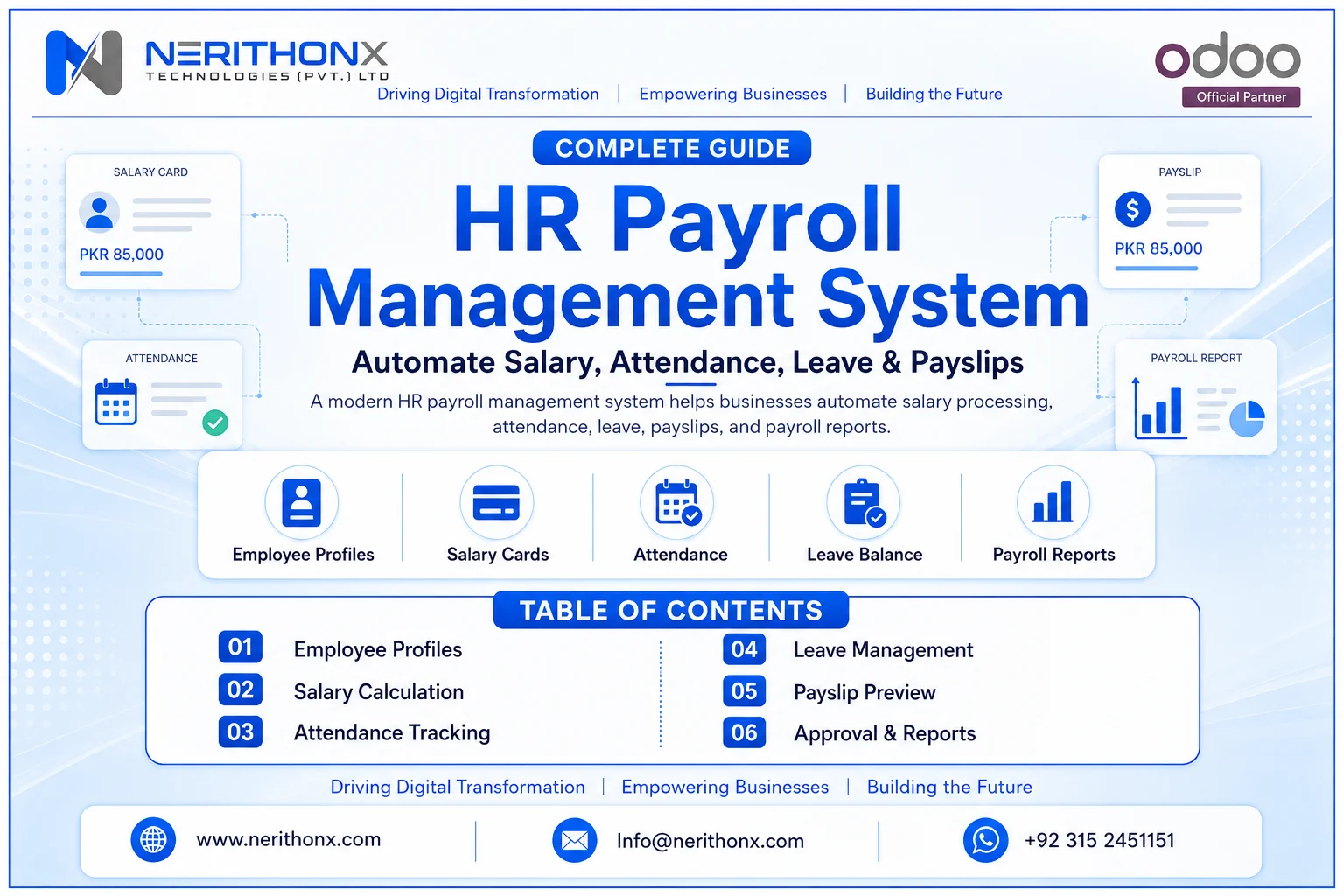 HR payroll management system dashboard for employee salary, attendance, leave and payroll automation